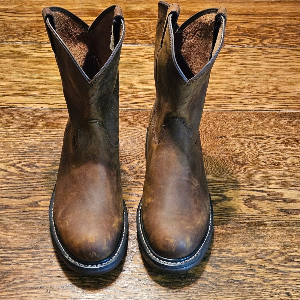 Rocky Original Ride Western Work Boots Tan Leather Mens 14M FQ0001108‎